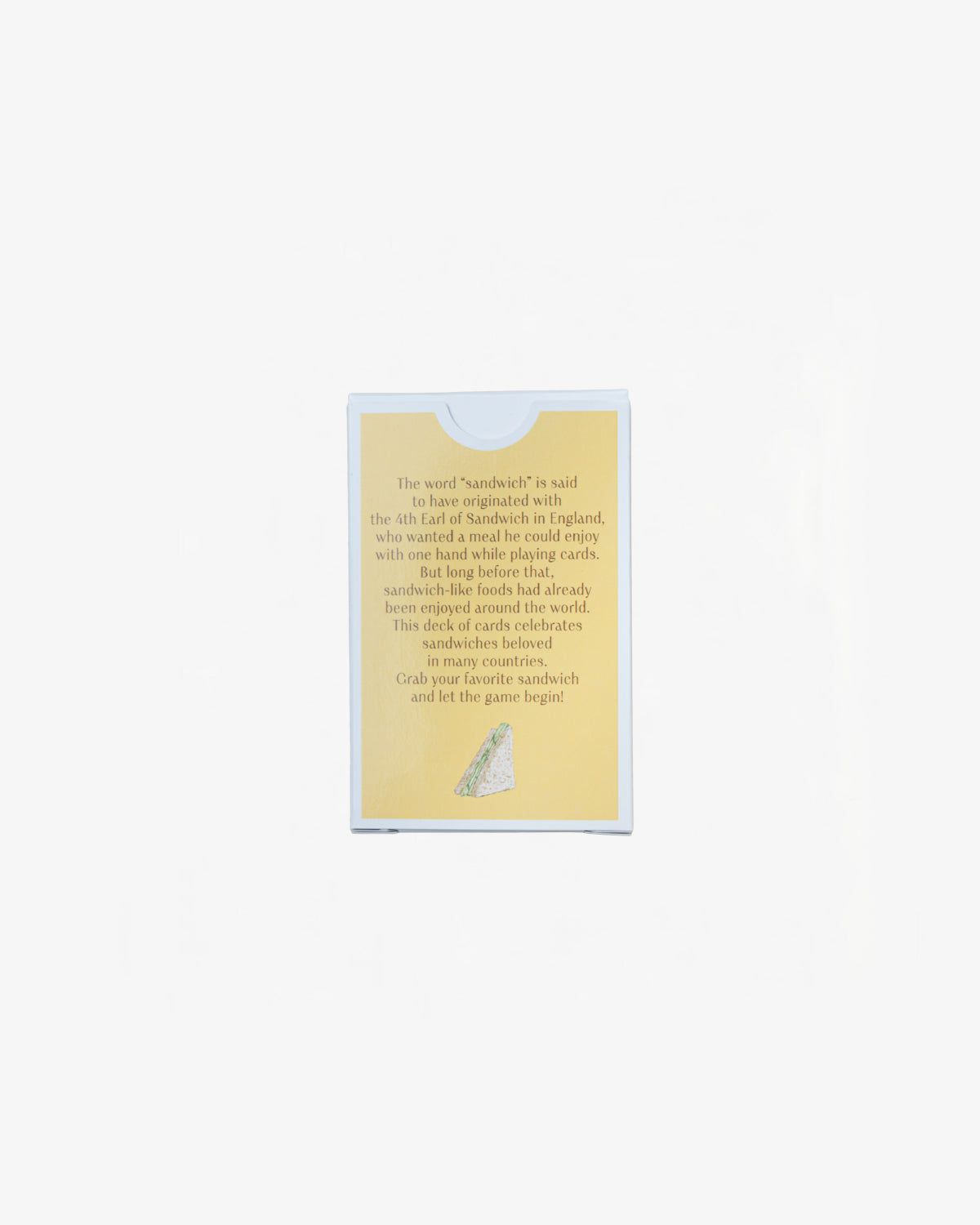 TRANSIT Sandwich Playing Cards