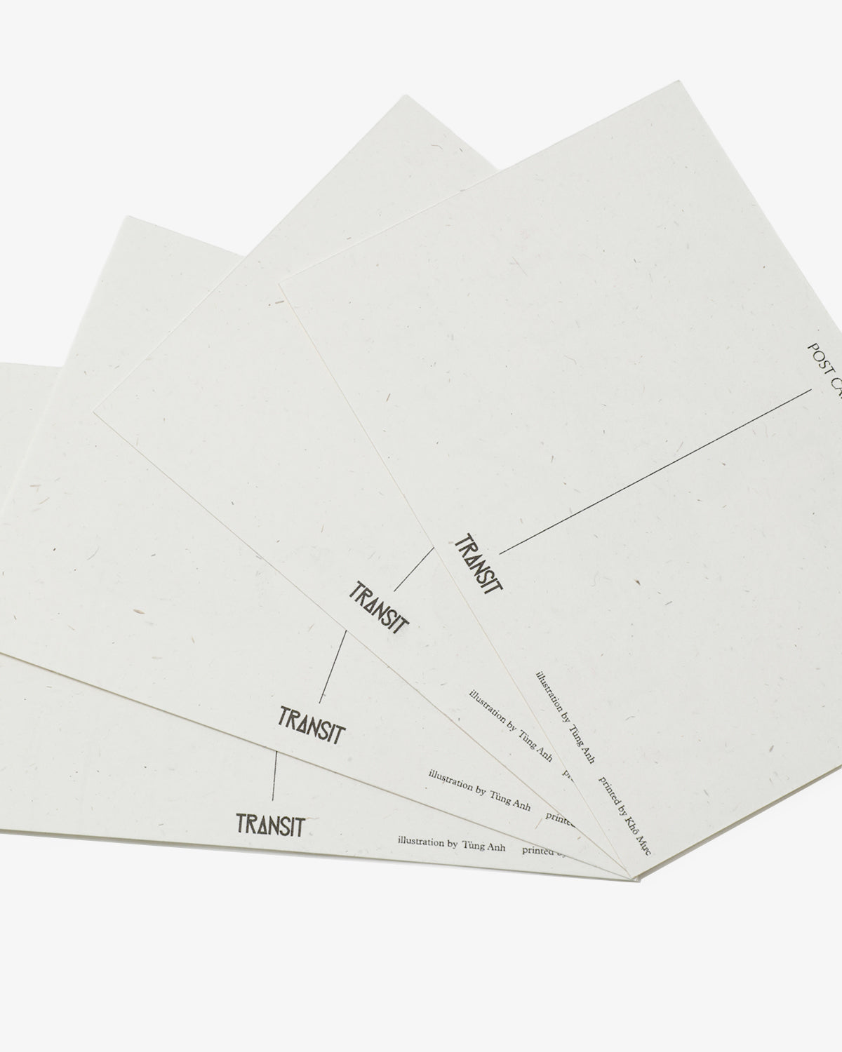 Vietnam Risograph Postcard Set (4pcs)/ Illustration by Tùng Anh